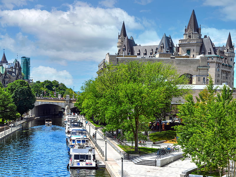 Historic canal and greenery